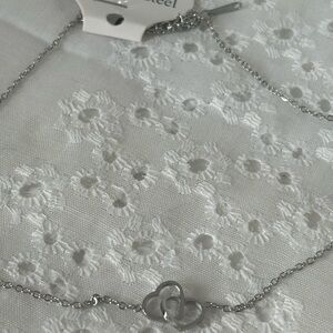 Stainless Steel Silver Heart Necklace